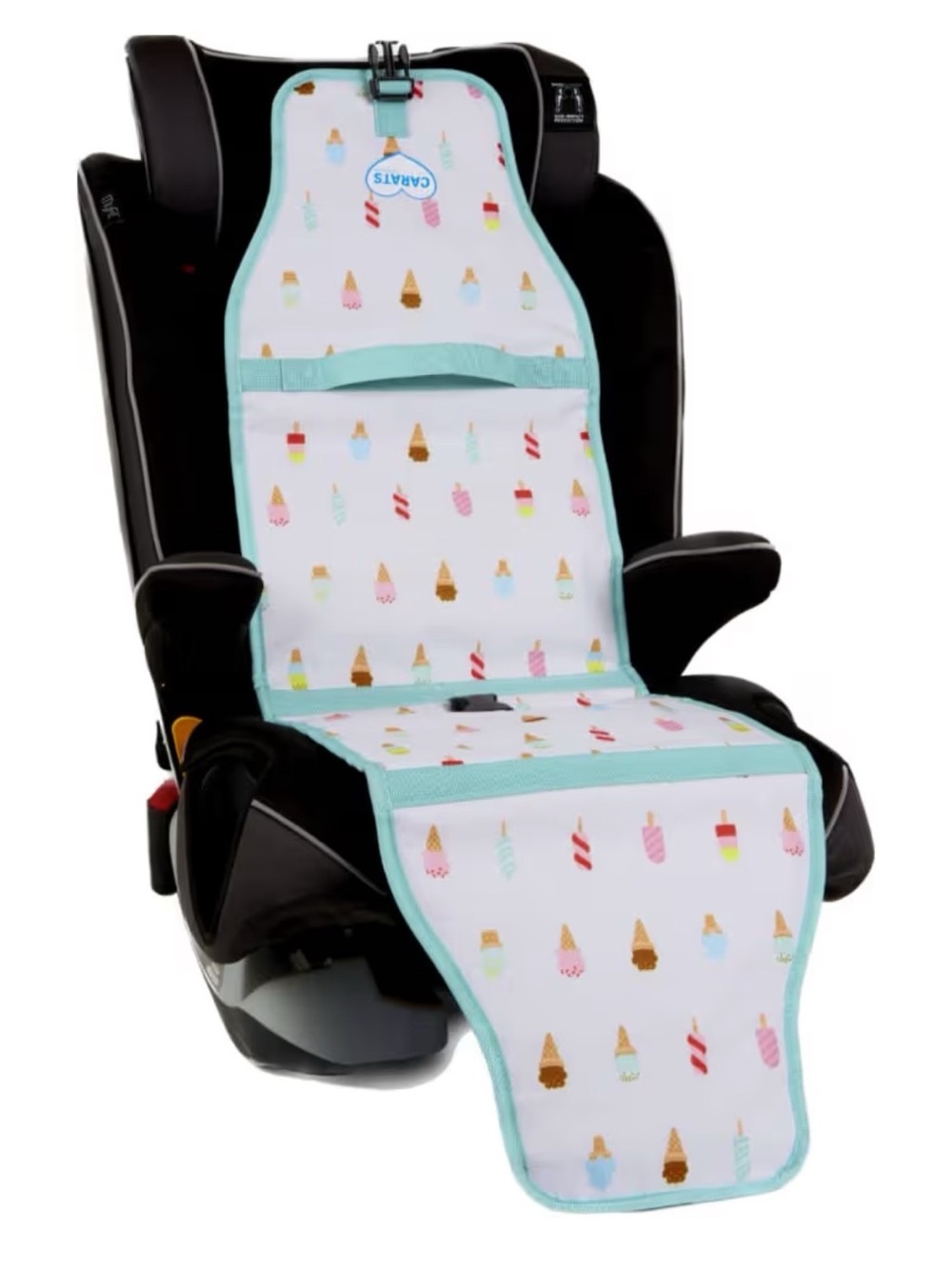 Carats Penguin Print Blue & White Car Seat cooling pad